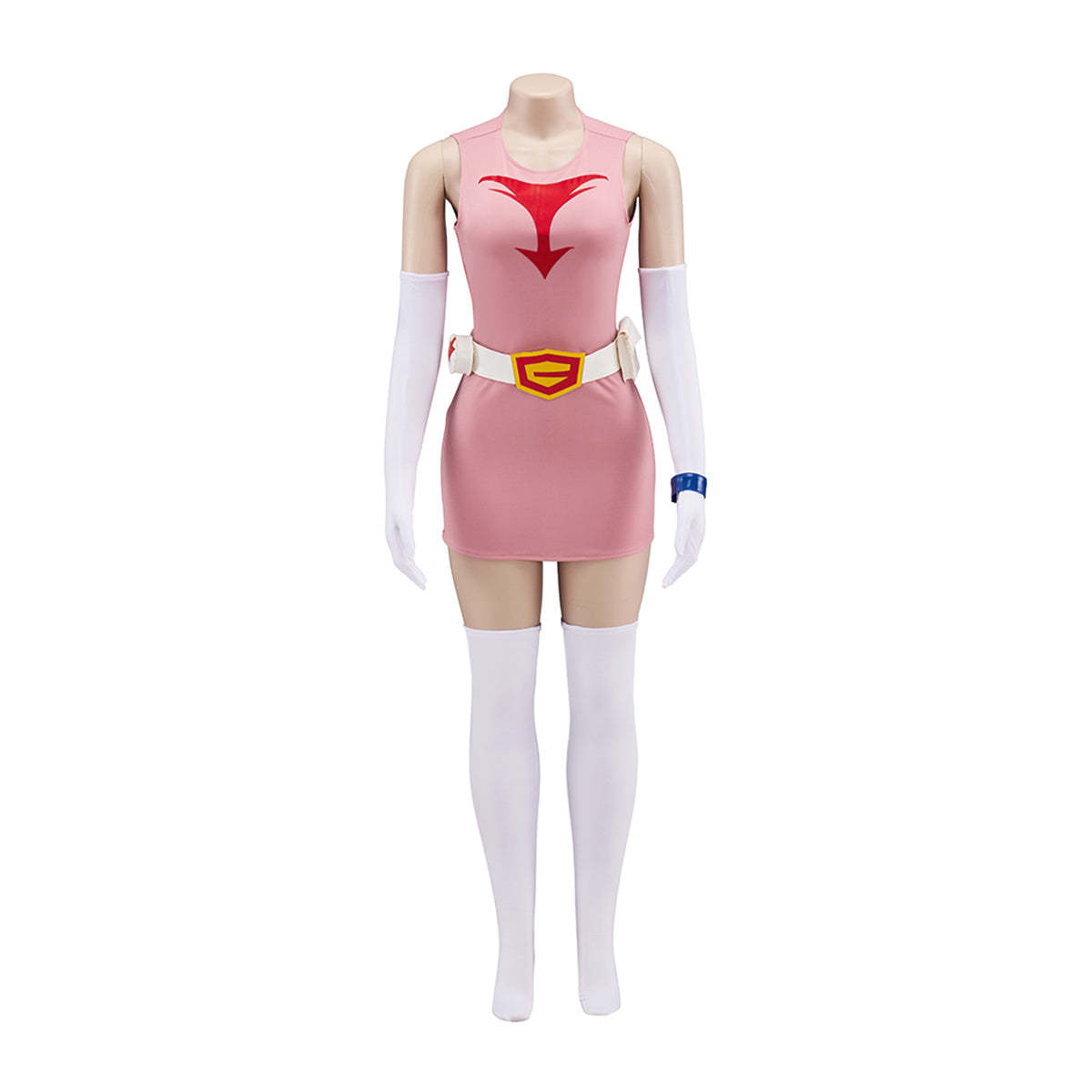Official Science Ninja Team Gatchaman Pink Jun Cosplay Costume – Anime Outfit-Astricos