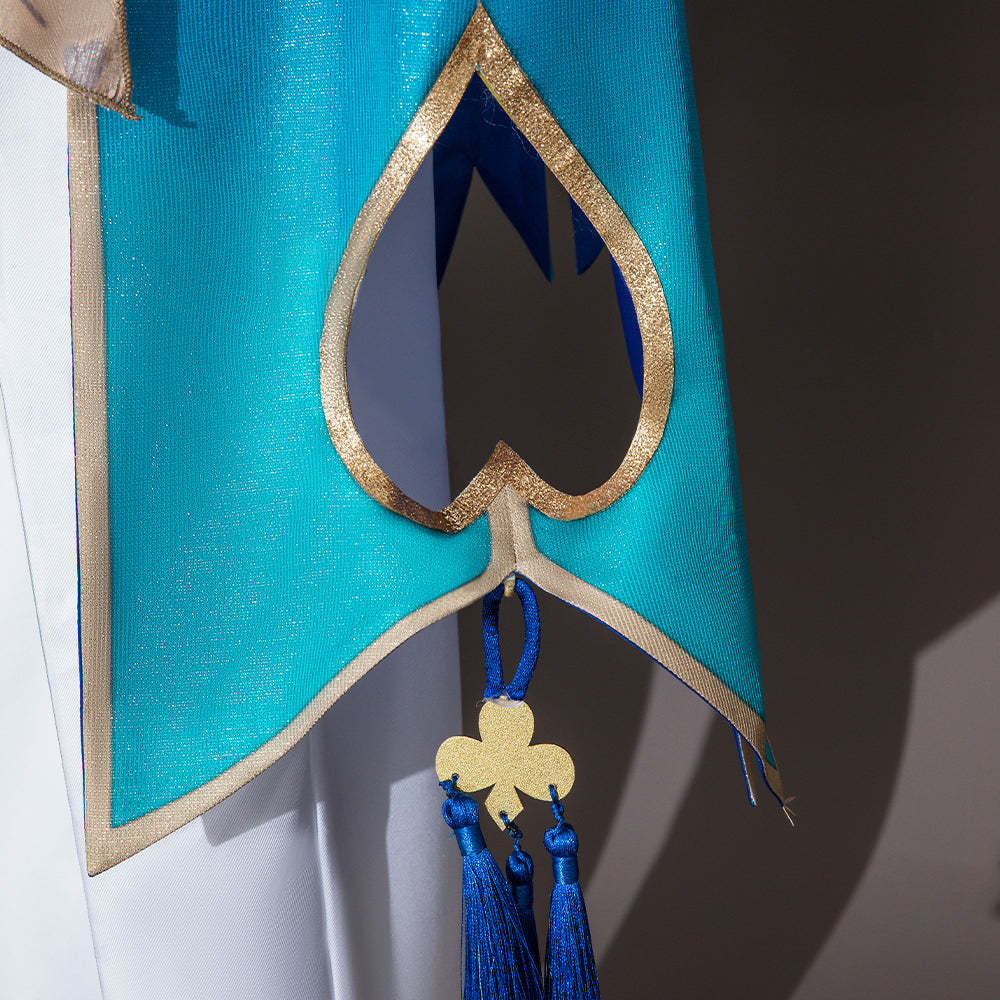 Honkai Star Rail Aventurine Cosplay Costume Wig & Earrings Set | Authentic Game Cosplay Accessories-Astricos