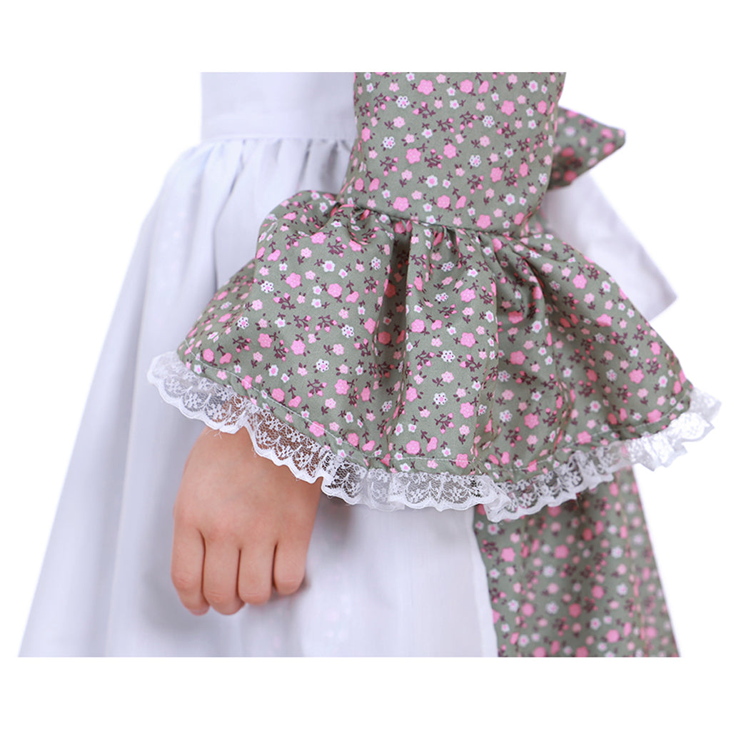 Authentic Pioneer Prairie Colonial Maid Costume for Girls & Kids | Astricos-Astricos