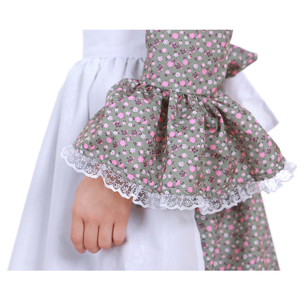 Authentic Pioneer Prairie Colonial Maid Costume for Girls & Kids | Astricos-Astricos
