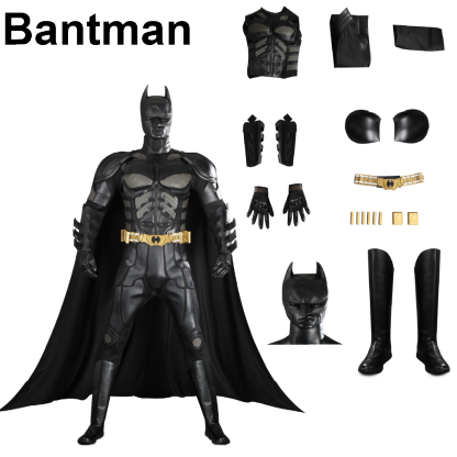 Bat Knight Cosplay Costume for Adults - Superhero Jumpsuit with Cape & Mask-Astricos