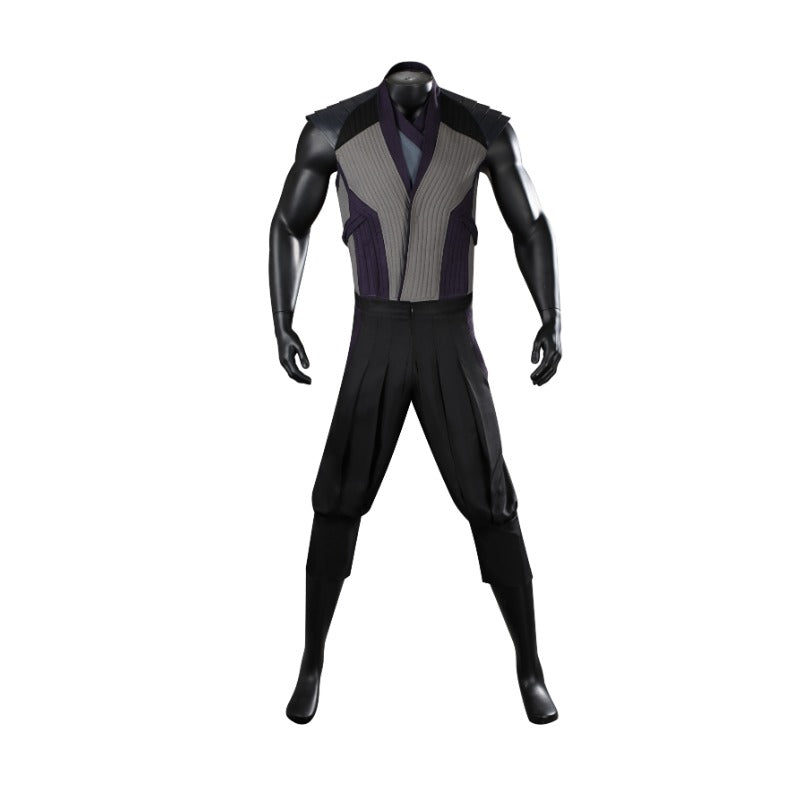 Mortal Kombat 1 Smoke Cosplay Costume Full Set with Mask for Halloween & Parties-Astricos