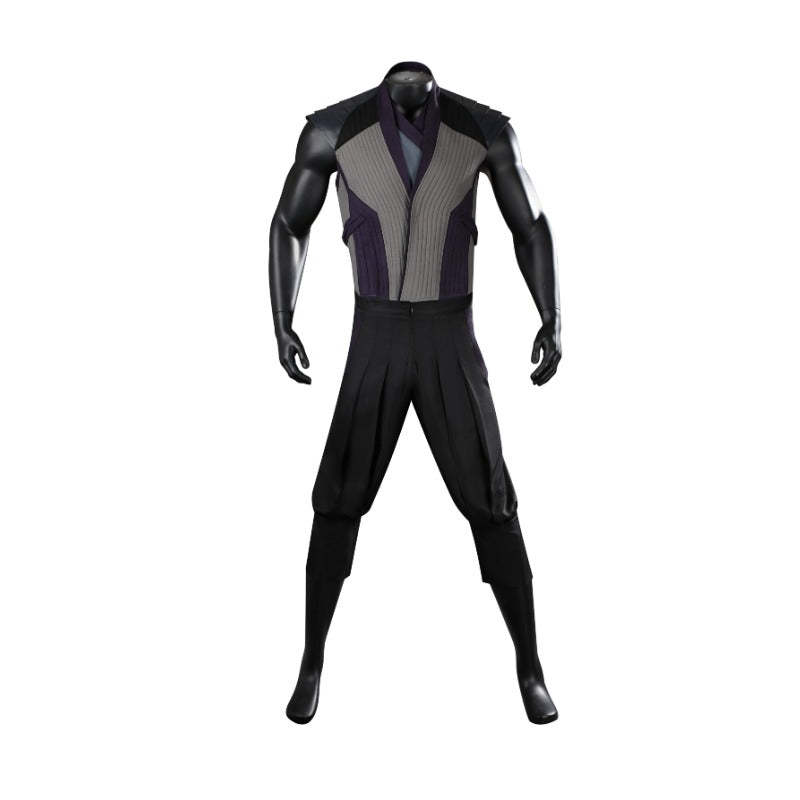 Mortal Kombat 1 Smoke Cosplay Costume Full Set with Mask for Halloween & Parties-Astricos