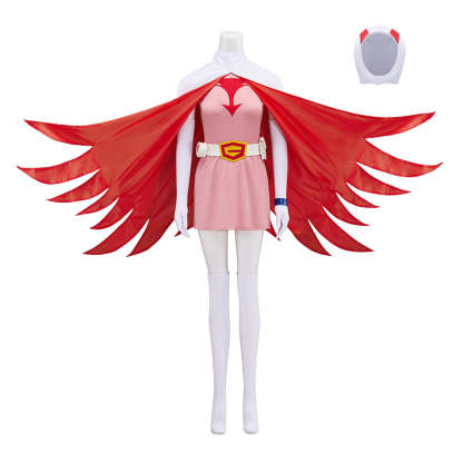 Official Science Ninja Team Gatchaman Pink Jun Cosplay Costume – Anime Outfit-Astricos