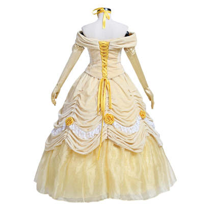 Beauty and the Beast Belle Cosplay Costume | Princess Dress for Halloween & Cosplay-Astricos