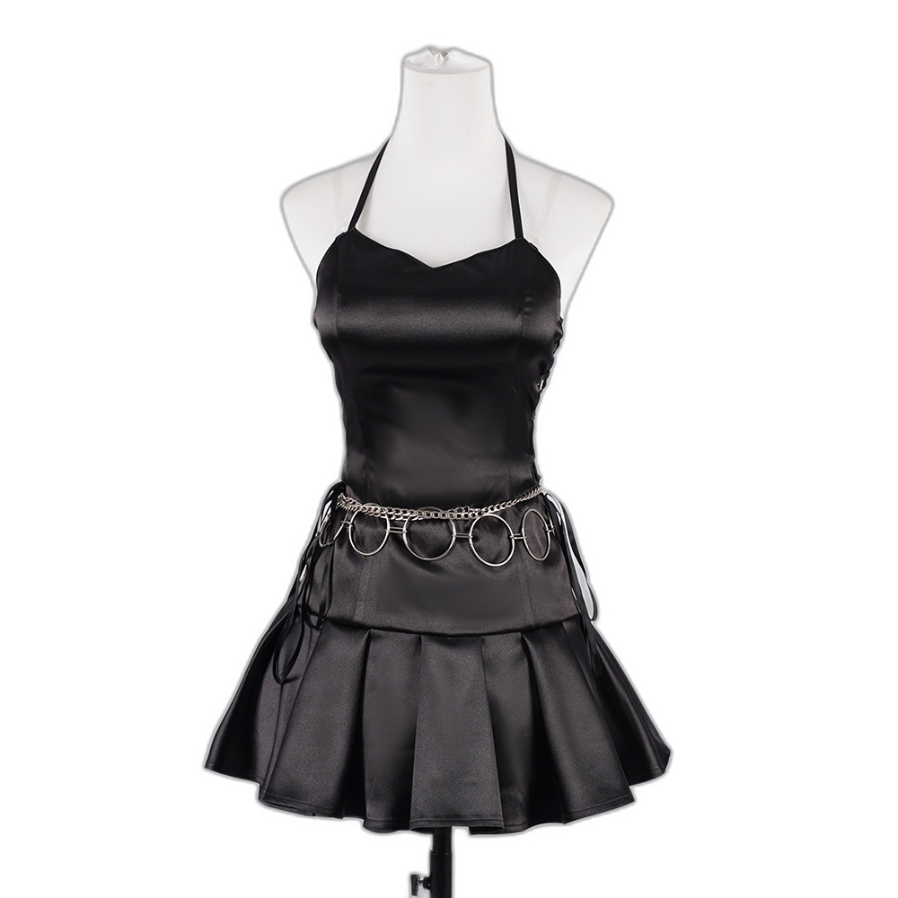Utau Hoshina Cosplay Dress Black Stage Costume Anime Cosplay Outfit-Astricos