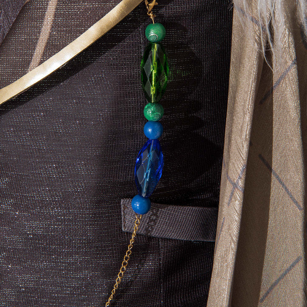 Honkai Star Rail Aventurine Cosplay Costume Wig & Earrings Set | Authentic Game Cosplay Accessories-Astricos