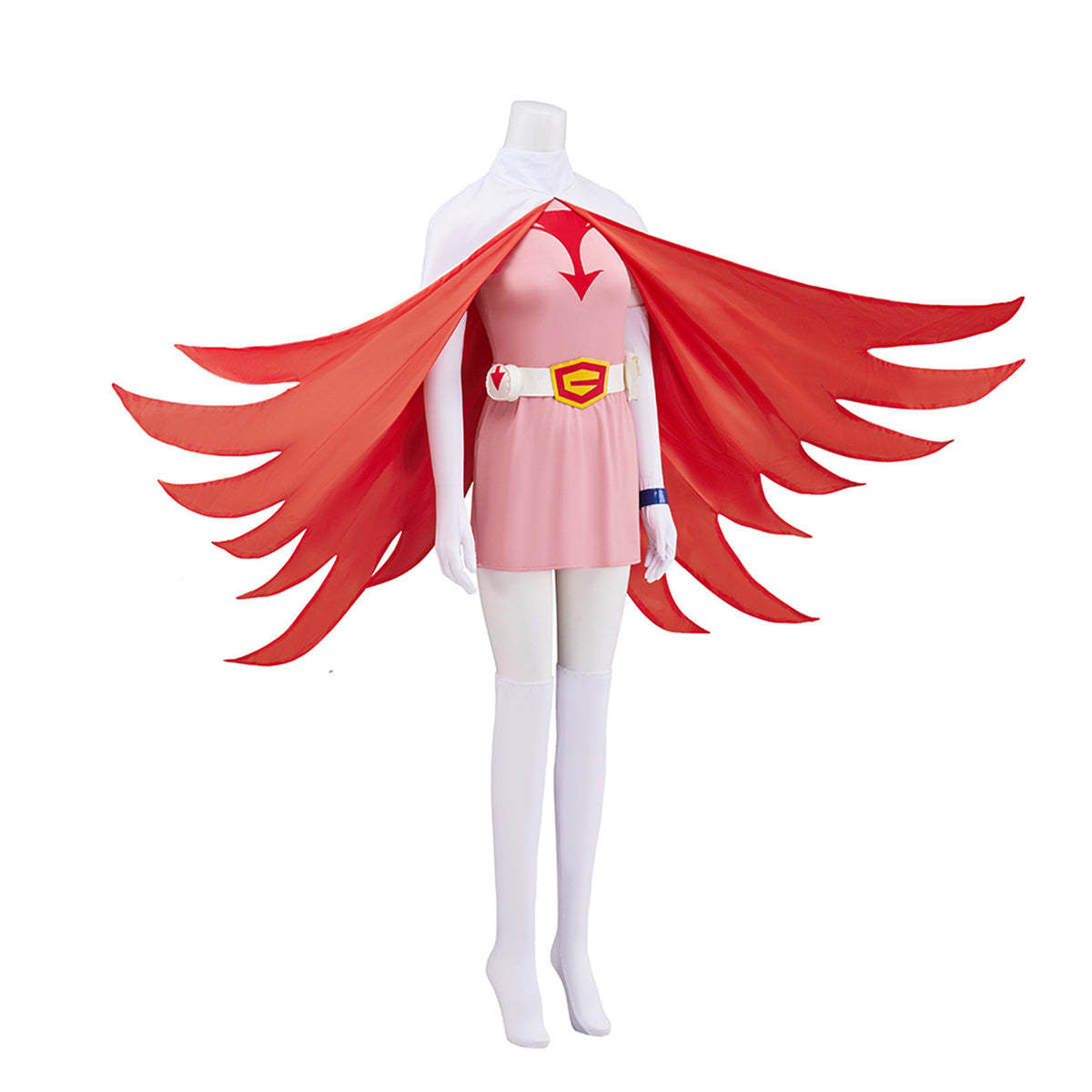Official Science Ninja Team Gatchaman Pink Jun Cosplay Costume – Anime Outfit-Astricos