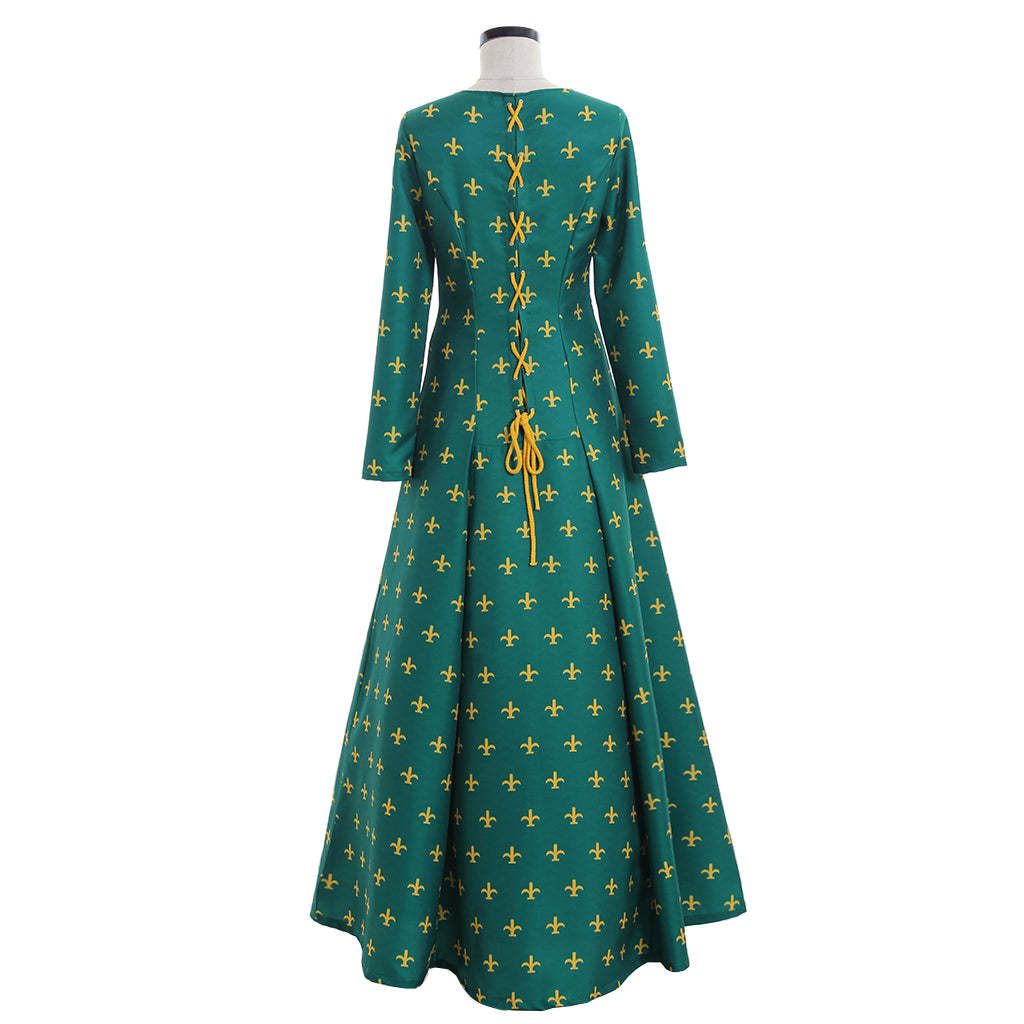 Elegant Green Medieval Renaissance Victorian Gothic Lolita Dress for Weddings & Balls-Astricos