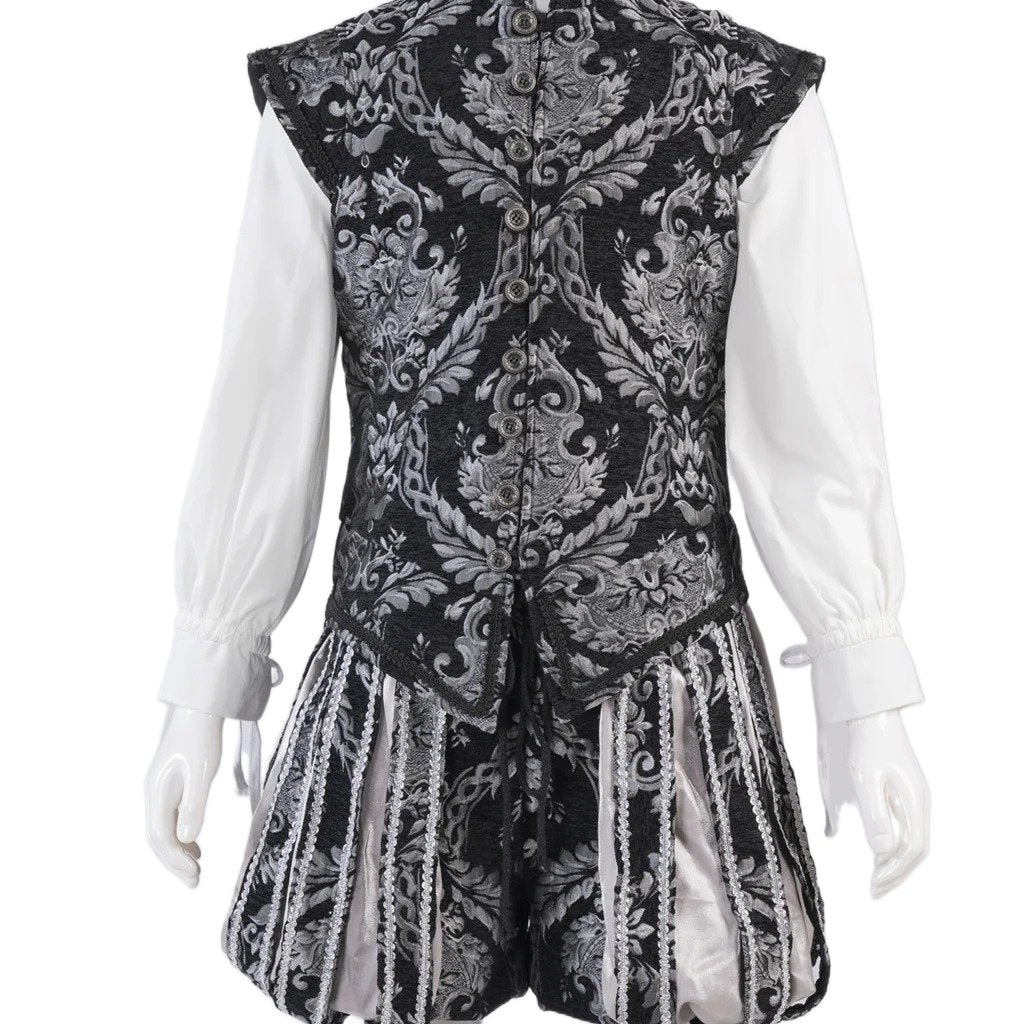 15th Century Renaissance Tudor Prince Costume - Luxurious Embroidered Vest & Pants Full Set | Astricos-Astricos