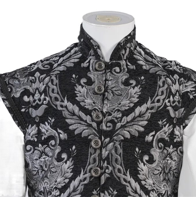15th Century Renaissance Tudor Prince Costume - Luxurious Embroidered Vest & Pants Full Set | Astricos-Astricos