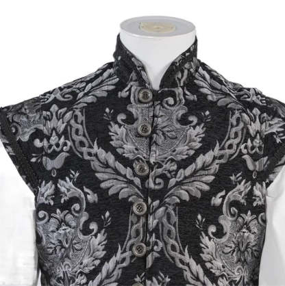 15th Century Renaissance Tudor Prince Costume - Luxurious Embroidered Vest & Pants Full Set | Astricos-Astricos