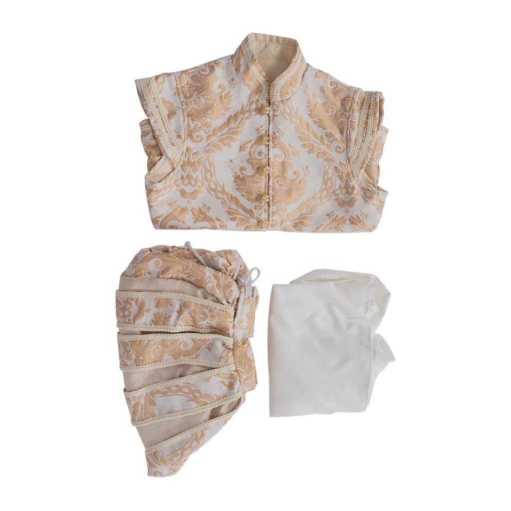 15th Century Renaissance Tudor Prince Costume - Luxurious Embroidered Vest & Pants Full Set | Astricos-Astricos