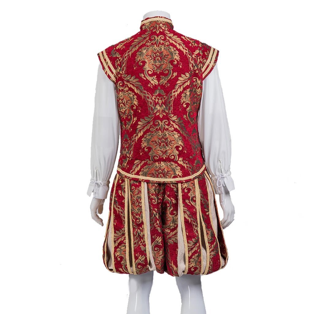 15th Century Renaissance Tudor Prince Costume - Luxurious Embroidered Vest & Pants Full Set | Astricos-Astricos