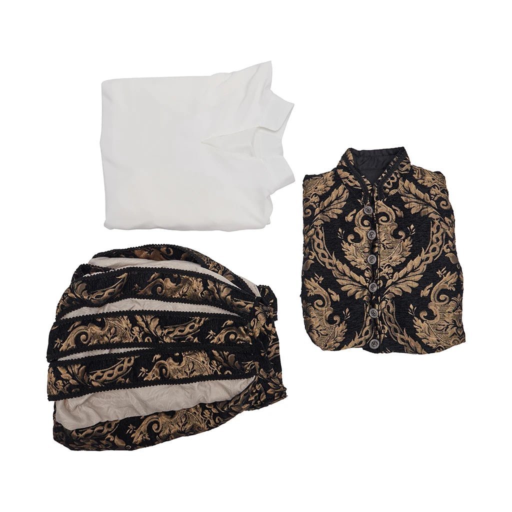 15th Century Renaissance Tudor Prince Costume - Luxurious Embroidered Vest & Pants Full Set | Astricos-Astricos