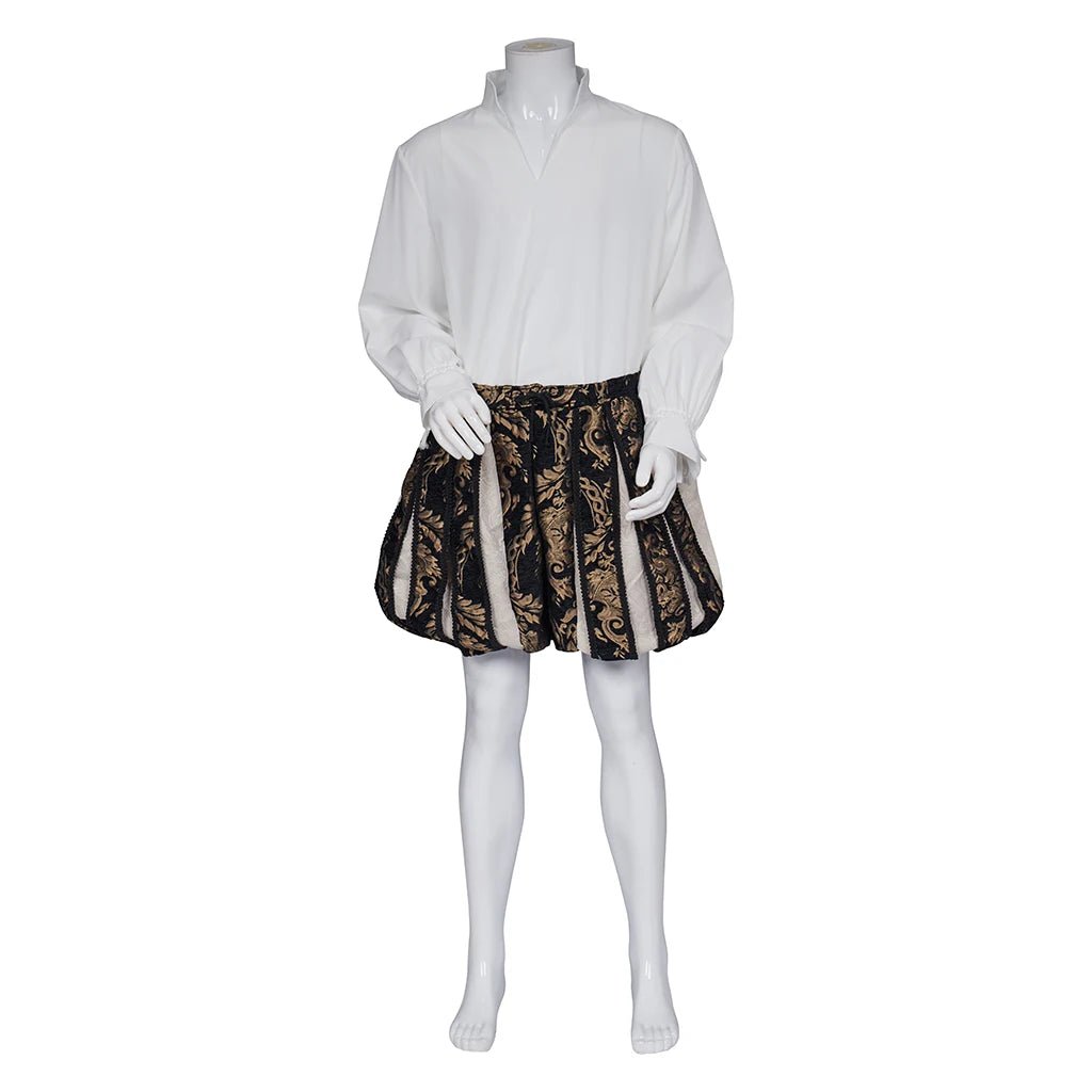 15th Century Renaissance Tudor Prince Costume - Luxurious Embroidered Vest & Pants Full Set | Astricos-Astricos