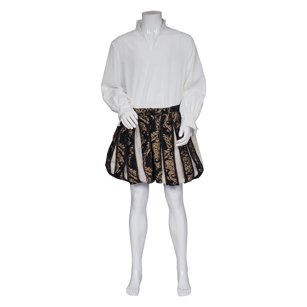 15th Century Renaissance Tudor Prince Costume - Luxurious Embroidered Vest & Pants Full Set | Astricos-Astricos