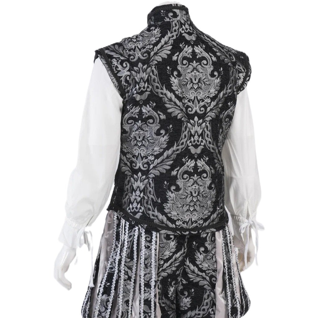 15th Century Renaissance Tudor Prince Costume - Luxurious Embroidered Vest & Pants Full Set | Astricos-Astricos