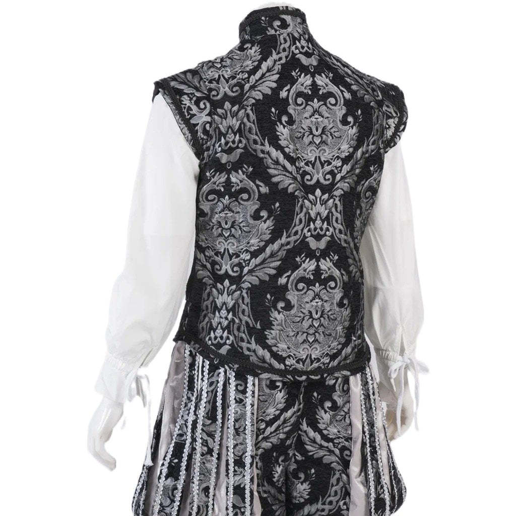 15th Century Renaissance Tudor Prince Costume - Luxurious Embroidered Vest & Pants Full Set | Astricos-Astricos