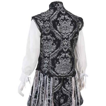15th Century Renaissance Tudor Prince Costume - Luxurious Embroidered Vest & Pants Full Set | Astricos-Astricos
