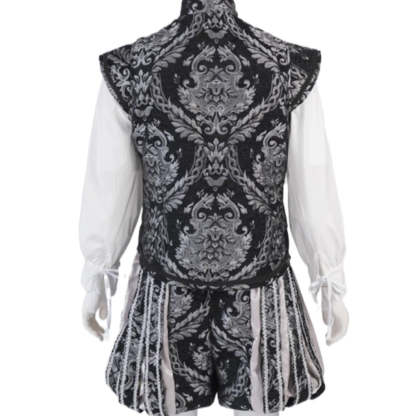 15th Century Renaissance Tudor Prince Costume - Luxurious Embroidered Vest & Pants Full Set | Astricos-Astricos
