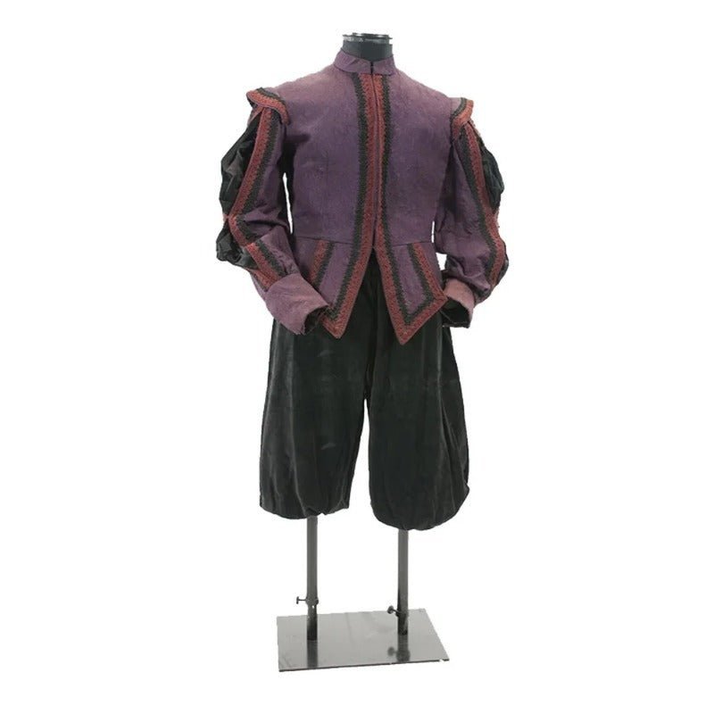 1630s Tudor Renaissance Men's Costume - Elizabethan Uniform Jacket & Pants Set | Medieval Cosplay | Astricos-Astricos