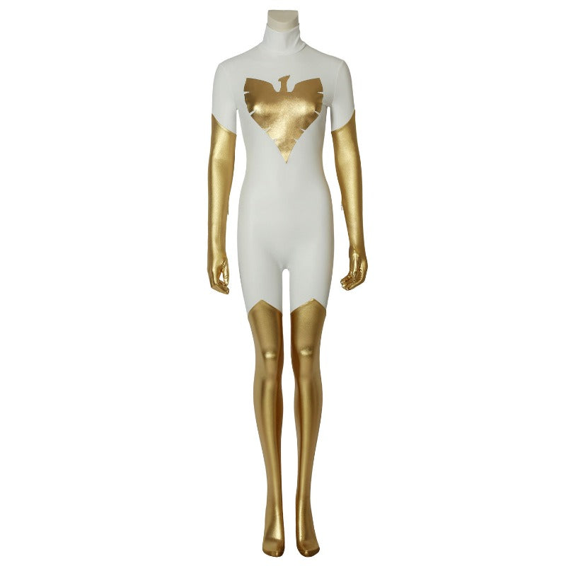 Phoenix X-Men Pearl White Spandex Cosplay Costume - Official Movie Replica-Astricos