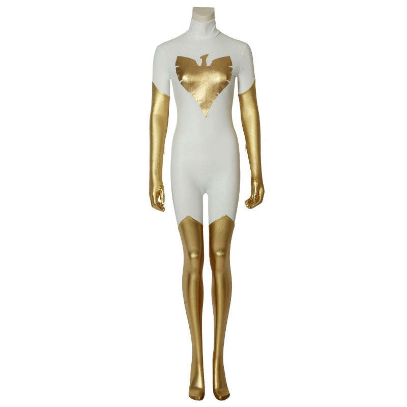 Phoenix X-Men Pearl White Spandex Cosplay Costume - Official Movie Replica-Astricos