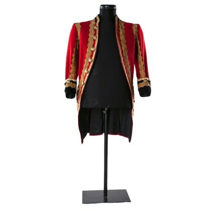 1770s Victorian Men's Red Tailcoat - King Prince Costume for Medieval Georgian Period Theatre-Astricos