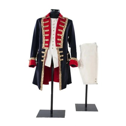 1780s Tudor Regency Soldier Costume – Noble Tailcoat Jacket & Vest Full Set | Astricos Cosplay-Astricos