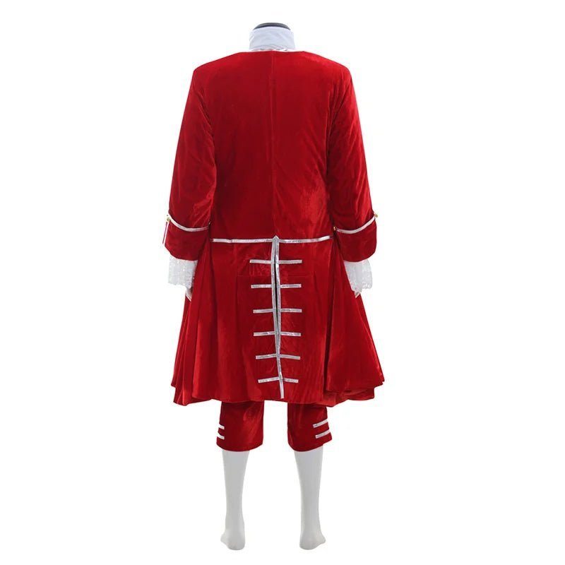 18th Century Aristocrat Costume for Men - Red Velvet Vintage Suit | Astricos Medieval Series-Astricos