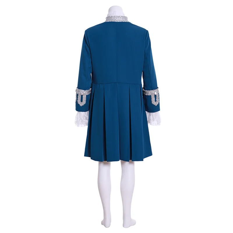 18th-Century British Prince Blue Court Suit - Victorian Aristocrat Renaissance Costume | Astricos-Astricos