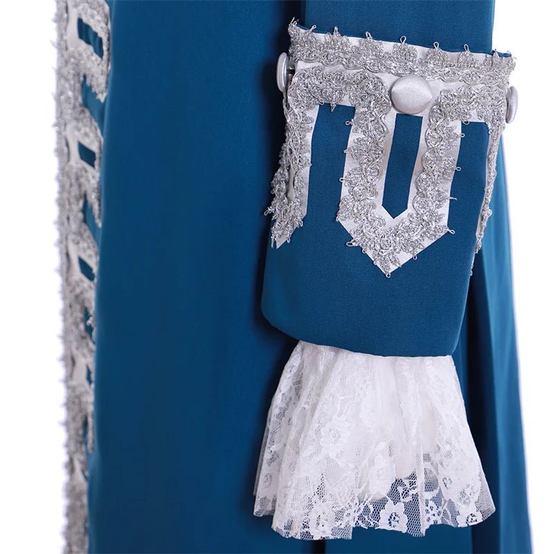 18th-Century British Prince Blue Court Suit - Victorian Aristocrat Renaissance Costume | Astricos-Astricos