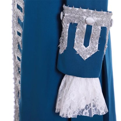 18th-Century British Prince Blue Court Suit - Victorian Aristocrat Renaissance Costume | Astricos-Astricos