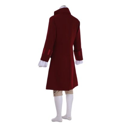 18th Century British Red Suit - Men’s Victorian Rococo Cosplay Costume | Astricos-Astricos