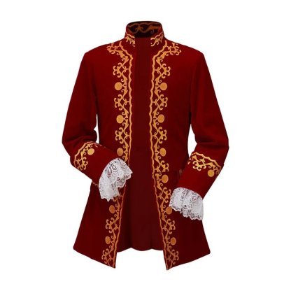 18th Century Colonial Military Uniform Tailcoat - Authentic Medieval & Victorian Mens Regency Clothing-Astricos