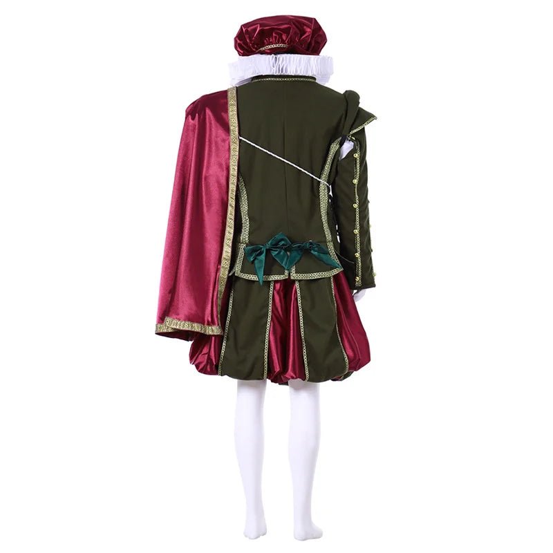 18th Century King & Prince Tudor Cosplay Costume - Noble Blue Rococo Suit for Men | Astricos-Astricos