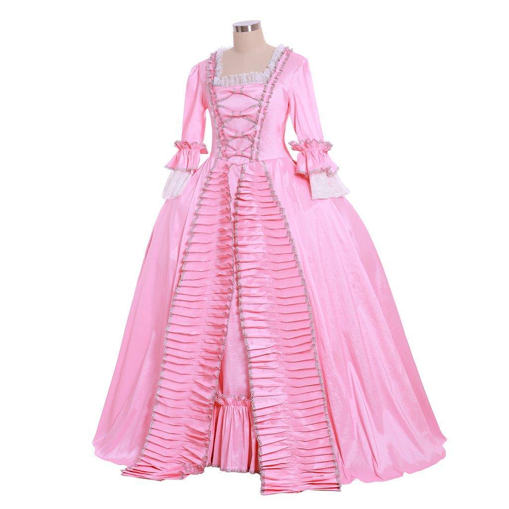 18th Century Marie Antoinette Rococo Ball Gown | Vintage Colonial Sack Back Dress-Astricos