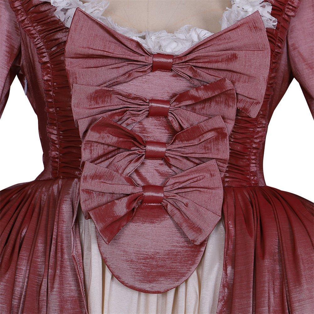 18th Century Marie Antoinette Rococo Dress - Chameleon Hues & Bold Bows | Vintage Elegance-Astricos