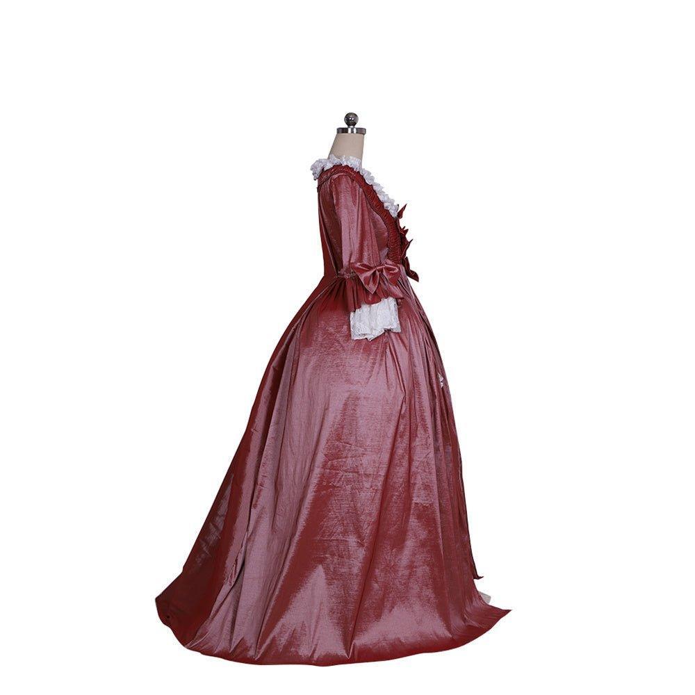 18th Century Marie Antoinette Rococo Dress - Chameleon Hues & Bold Bows | Vintage Elegance-Astricos
