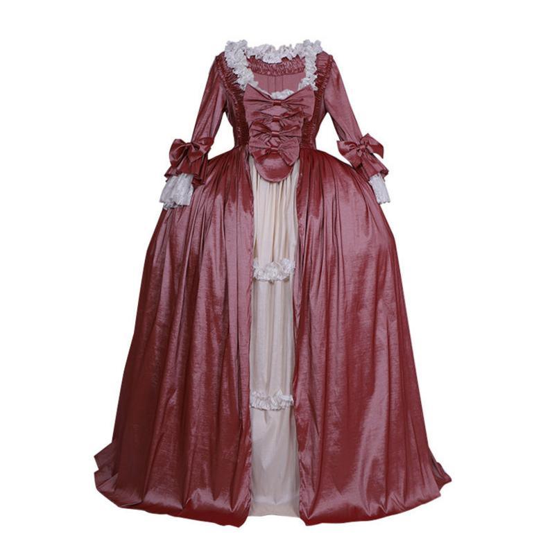18th Century Marie Antoinette Rococo Dress - Chameleon Hues & Bold Bows | Vintage Elegance-Astricos