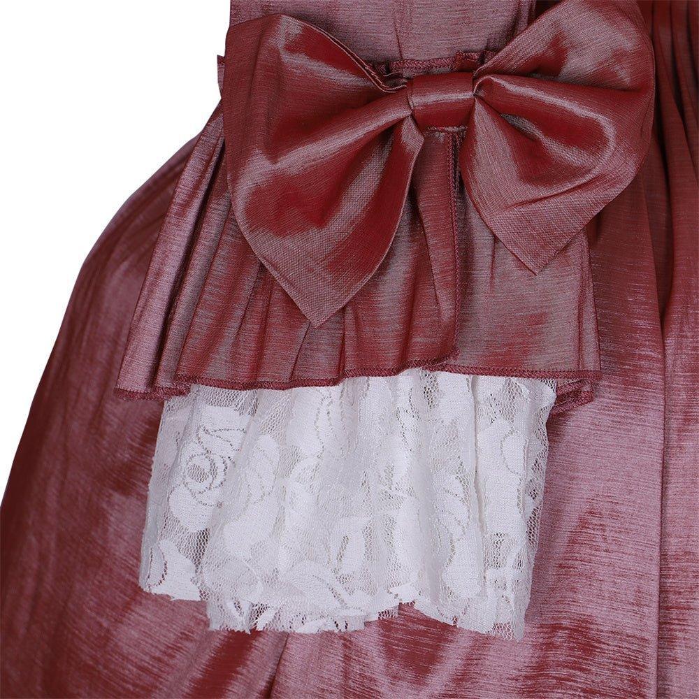 18th Century Marie Antoinette Rococo Dress - Chameleon Hues & Bold Bows | Vintage Elegance-Astricos