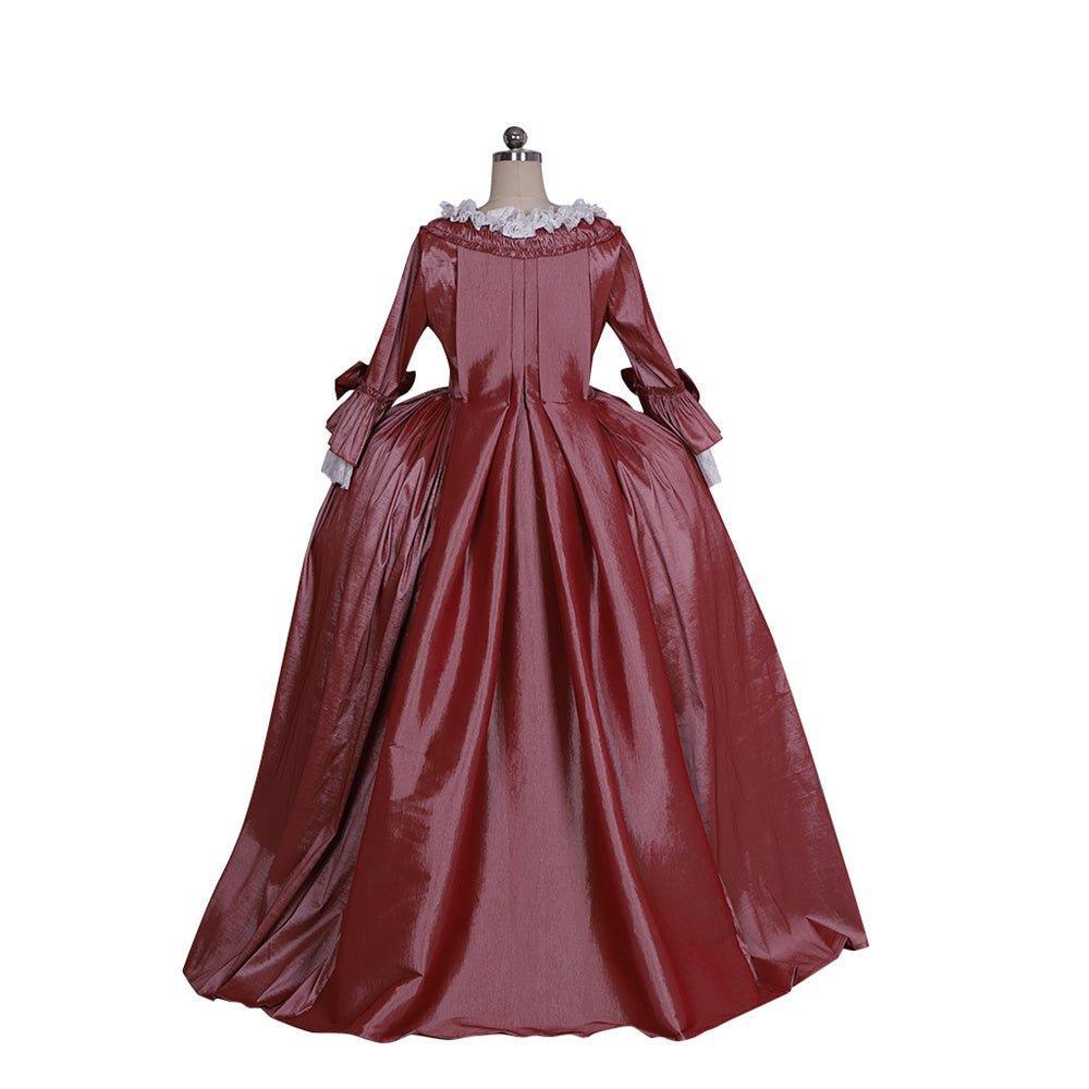 18th Century Marie Antoinette Rococo Dress - Chameleon Hues & Bold Bows | Vintage Elegance-Astricos