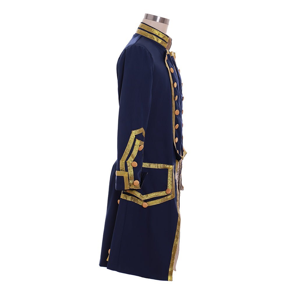 18th Century Men's Colonial Military Uniform Costume - Victorian Regency Tailcoat for Halloween & Cosplay | Astricos-Astricos