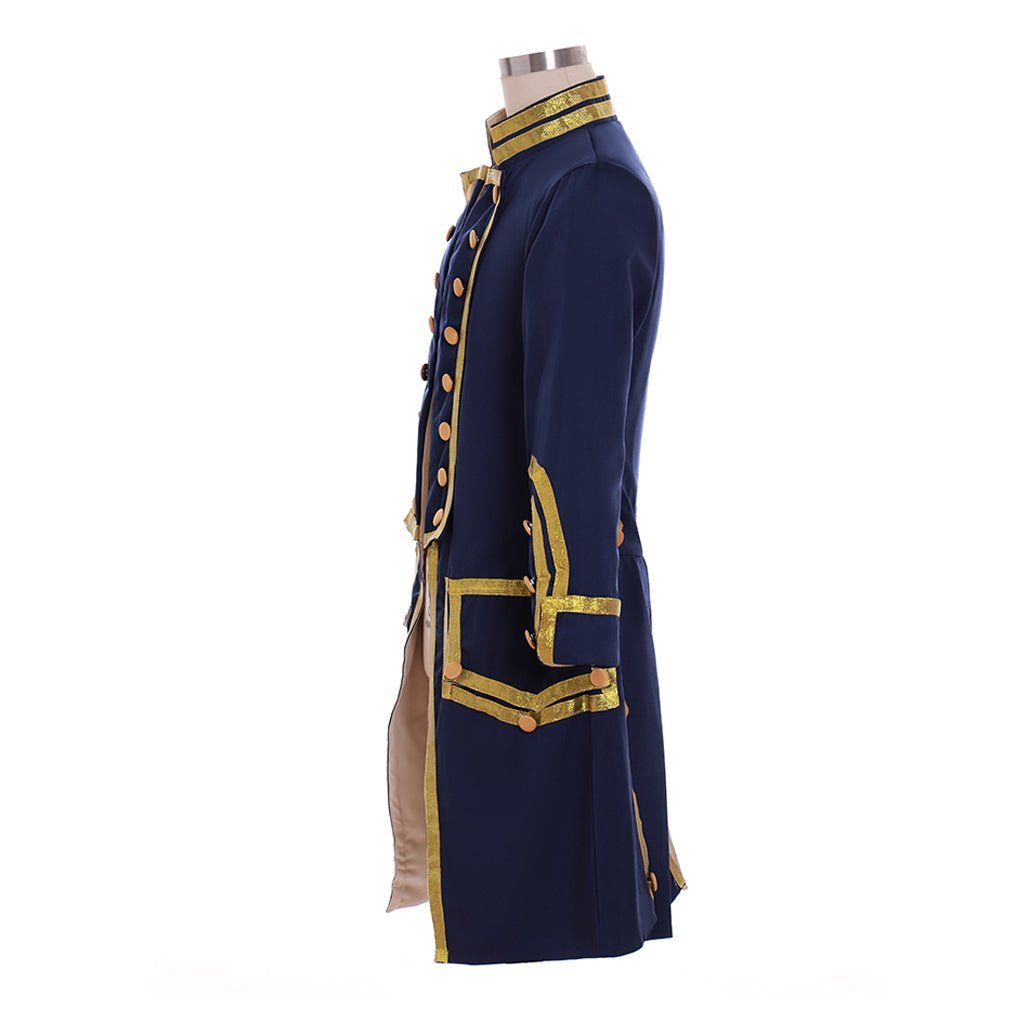 18th Century Men's Colonial Military Uniform Costume - Victorian Regency Tailcoat for Halloween & Cosplay | Astricos-Astricos