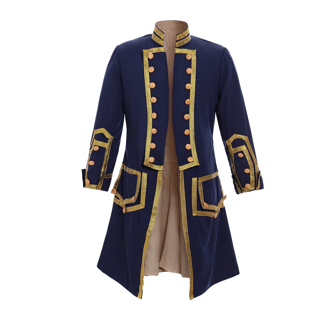 18th Century Men's Colonial Military Uniform Costume - Victorian Regency Tailcoat for Halloween & Cosplay | Astricos-Astricos