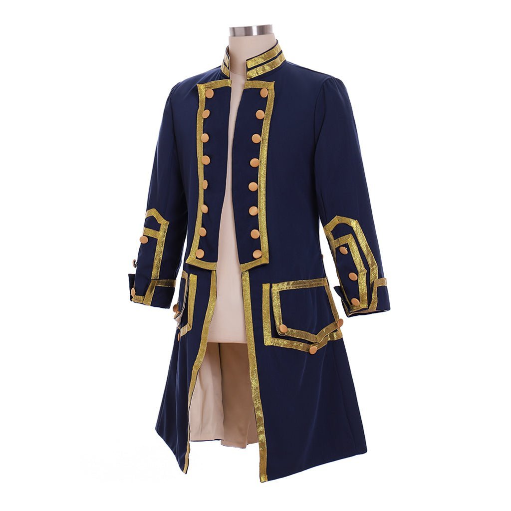 18th Century Men's Colonial Military Uniform Costume - Victorian Regency Tailcoat for Halloween & Cosplay | Astricos-Astricos