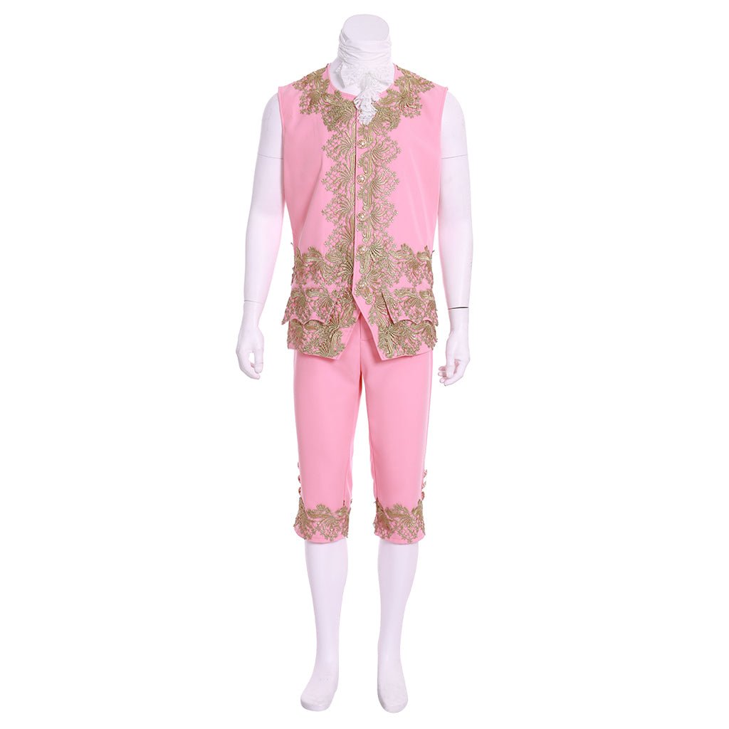 18th Century Men’s Colonial Rococo Suit - Pink Regency Court Outfit for Cosplay & Theater-Astricos