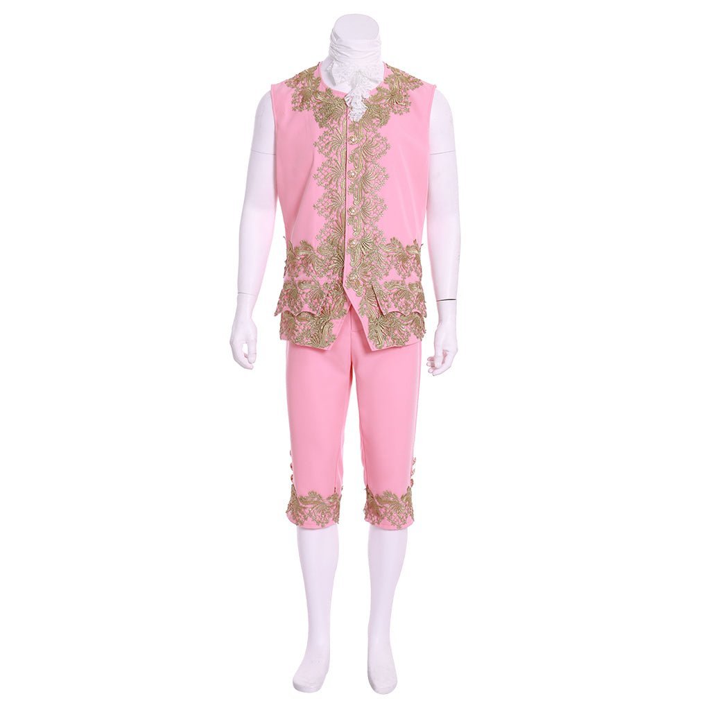 18th Century Men’s Colonial Rococo Suit - Pink Regency Court Outfit for Cosplay & Theater-Astricos