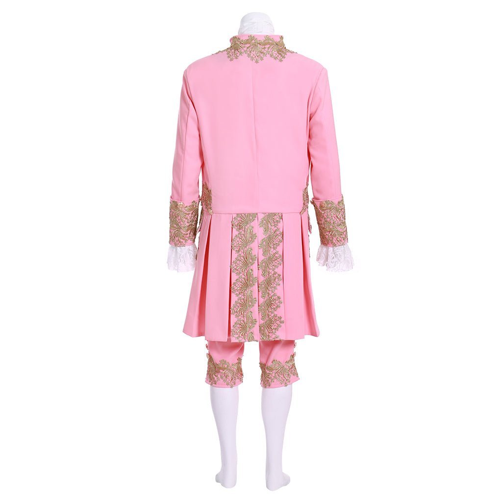 18th Century Men’s Colonial Rococo Suit - Pink Regency Court Outfit for Cosplay & Theater-Astricos